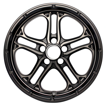 Car alloy wheel isolated on white background.の素材