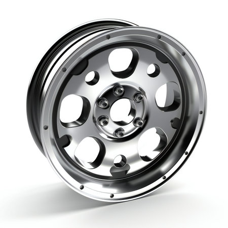Car rim isolated on white background.の素材