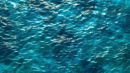 Blue water surface with ripples. Abstract background and texture for design.の素材