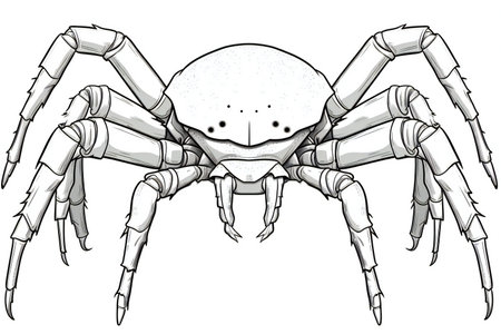 illustration of a crab on a white background, eps10の素材
