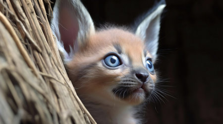 Cute chihuahua puppy with blue eyes in the gardenの素材