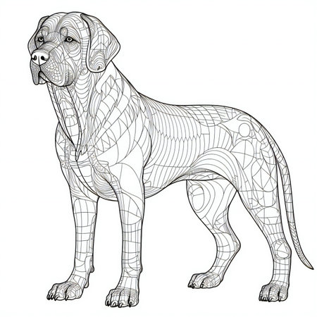 image of a dog breed Rhodesian Ridgeback on a white backgroundの素材