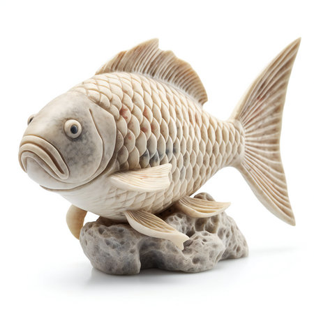 Carp fish isolated on a white background.の素材
