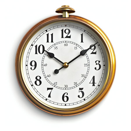 Vintage pocket watch isolated on white background.の素材