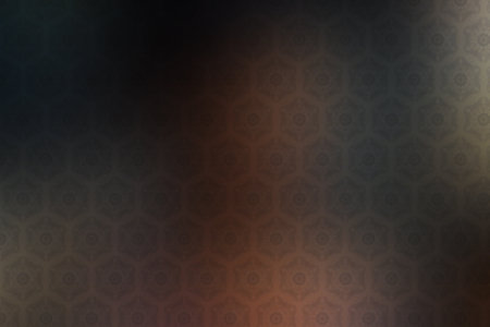 Hexagonal pattern on a black background. Geometric abstract pattern.の素材