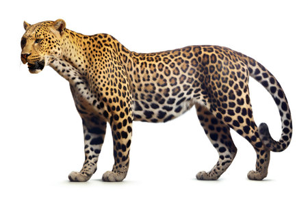 Leopard isolated on white background.の素材