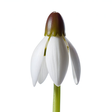 Snowdrop flower isolated on white background.の素材