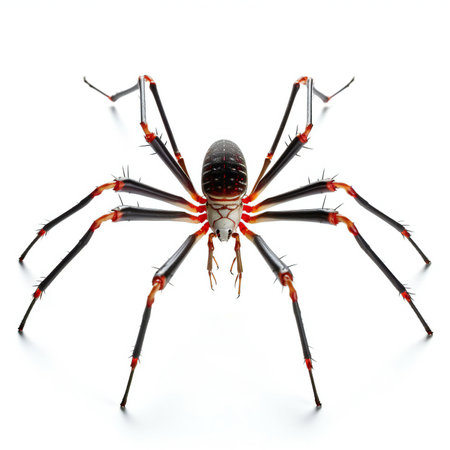 spider isolated on white background.の素材