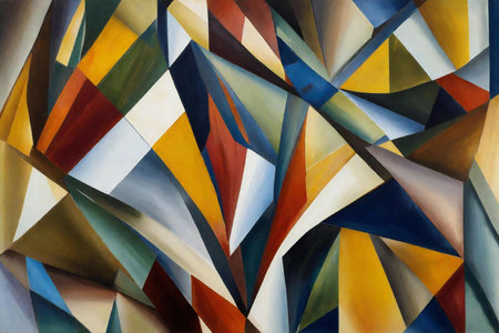 abstract background of geometric shapes in the form of a triangular patternの素材