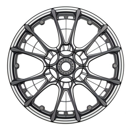 car wheel isolated on white background.の素材