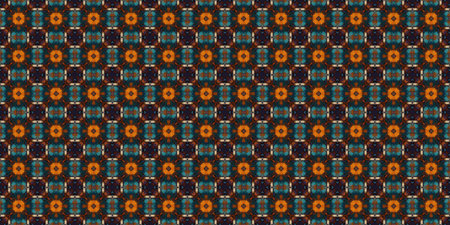 Ethnic pattern. Abstract kaleidoscope fabric design texture or backgroundの素材