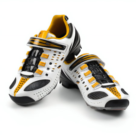 Running shoes isolated on white background.の素材