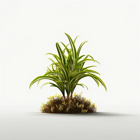 garden plant isolated on white backgroundの素材
