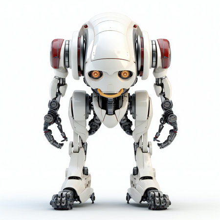 a robot isolated on a white background,の素材