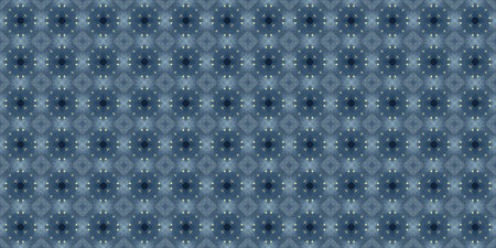 Blue Ethnic pattern. Abstract kaleidoscope fabric design for background.