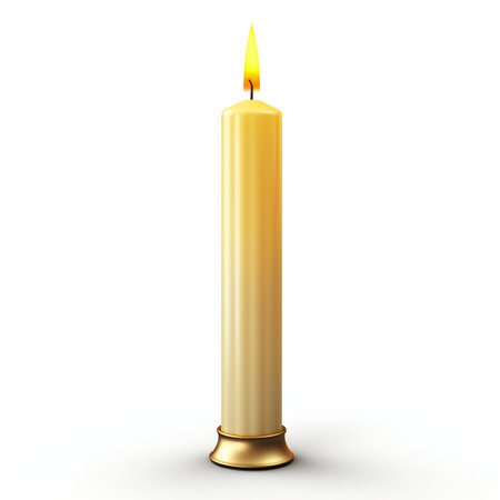 Candle isolated on a white background.の素材
