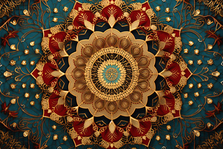 Sacred geometry. Mysterious psychedelic relaxation pattern. Fractal abstract texture. Digital artwork graphic astrology magicの素材