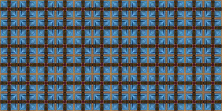 Seamless pattern with blue and dark blue rectangles.の写真素材