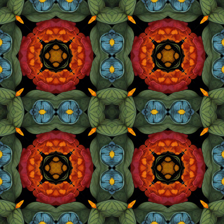 Seamless pattern with tulips. For eg fabric, wallpaper, wall decorations.の写真素材