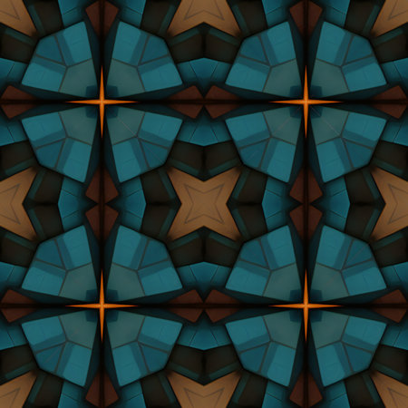 Kaleidoscopic wallpaper tiles. Seamless texture or backgroundの素材