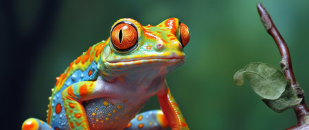 Red-eyed tree frog (Litoria caerulea)の素材