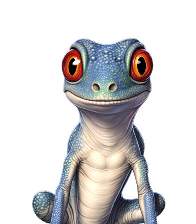 a cute cartoon frog isolated on white background.の素材