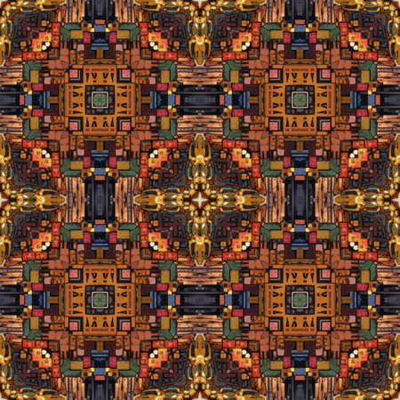Seamless kaleidoscope pattern. Seamless pattern can be used for wallpaper, pattern fills, web page...