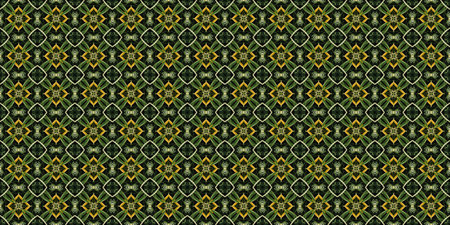 Seamless Repeatable Abstract Geometric Pattern of yellow and green color