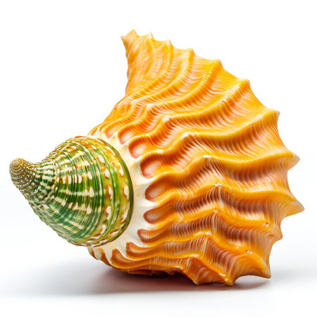 Seashell isolated on white background.の素材