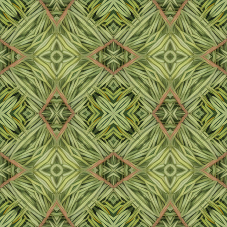 Seamless background pattern. Abstract kaleidoscope fabric design textureの素材