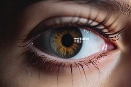 Close-up image of a beautiful female eye. Macro photography.の素材