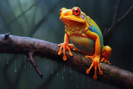 Red-eyed tree frog (Agalychnis callidryas)の素材
