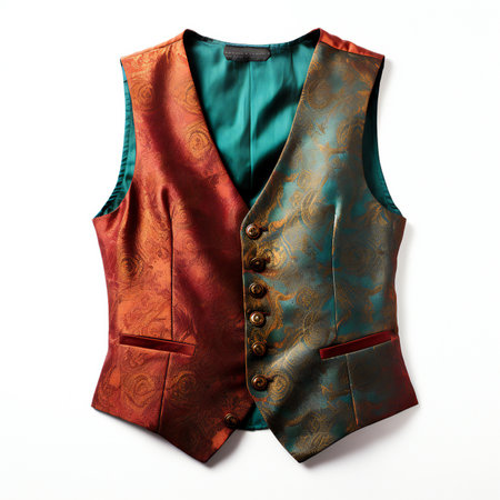 Womens waistcoat isolated on white background. Close up.の素材