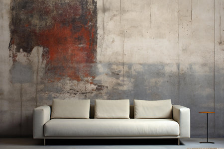 Interior of modern living room with white sofaの素材