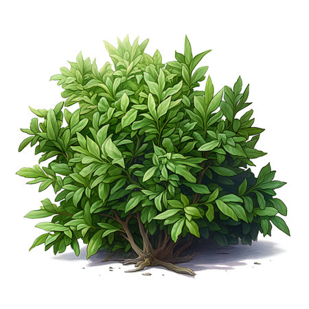 Green tree isolated on white background.の素材