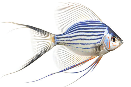 Angelfish on a white background. Isolation. Shallow DOF.の素材