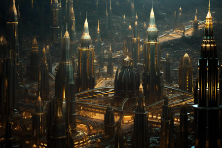 Futuristic city concept.の素材