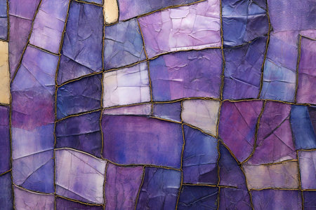 abstract background of colored glass mosaic texture, closeup of photoの素材
