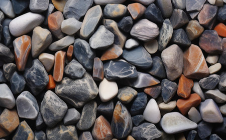 Pebble stone texture background. Pile of pebbles.の素材