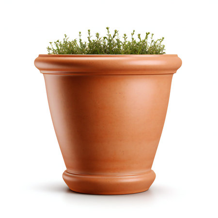 Flower pot isolated on white background.の素材