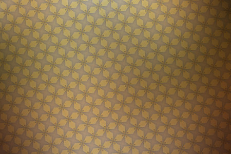 Textile cloth brown with a kaleidoscope pattern in it.