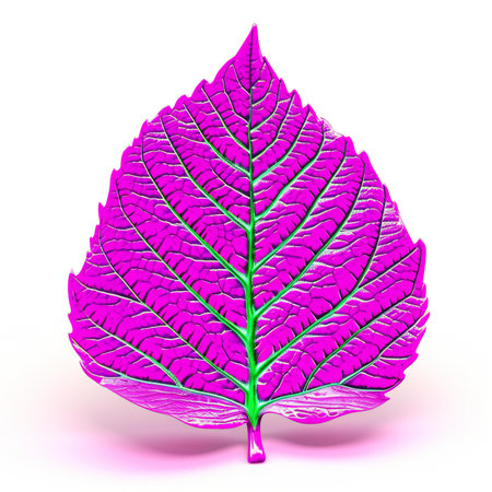 Purple leaf of hydrangea.の素材