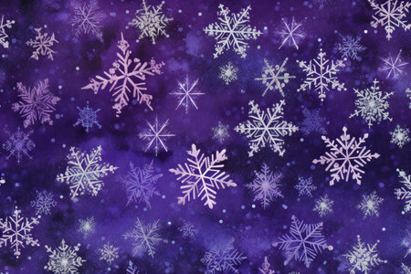 Christmas snowflakes background. Snowflakes on a purple background.の素材