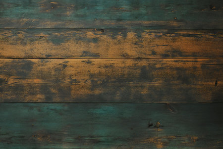 Old wood texture background. Floor surface with old painted wood planks.の素材