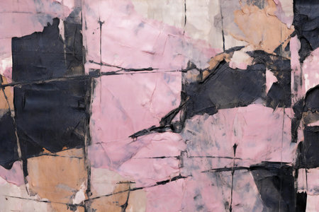 abstract grunge background, old painted wall with black and white paintの素材