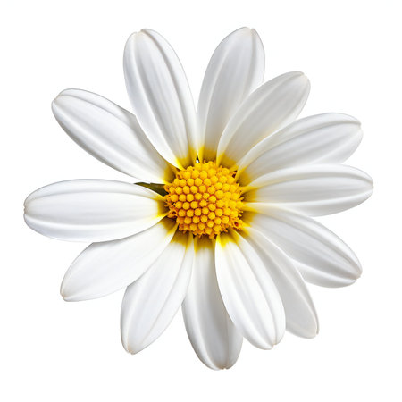 White chamomile flower isolated on white backgroundの素材