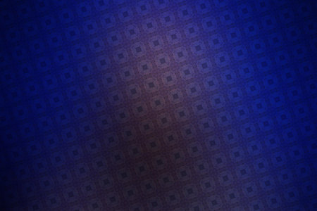 blue background with a pattern of squares in the center and copy spaceの写真素材