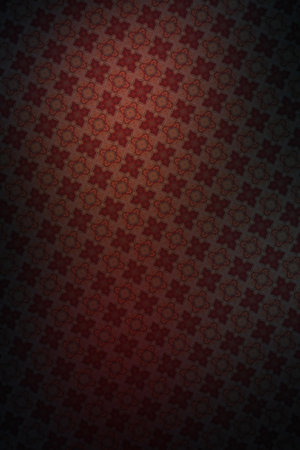Abstract background with a pattern of red flowers on a dark background.