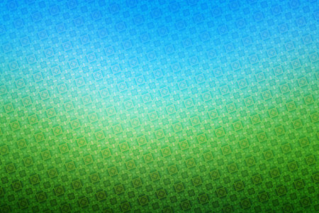 Green and blue abstract background with a pattern of geometric shapes.