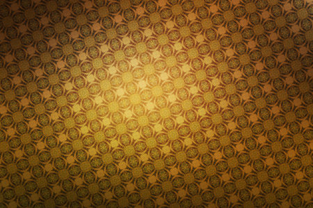 abstract background with vintage ornaments in yellow and brown colors